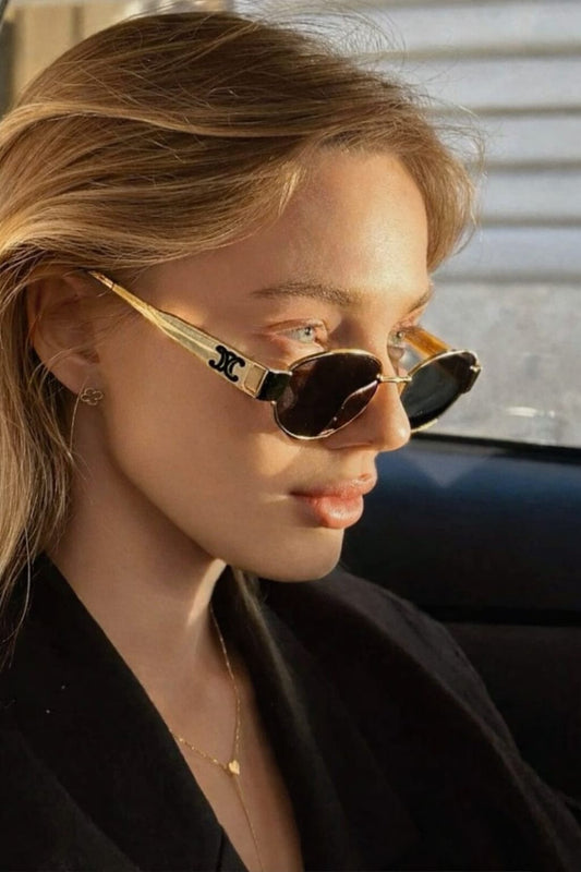 Celine Original Premium Full Set Güneş Gözlüğü – Gold Siyah