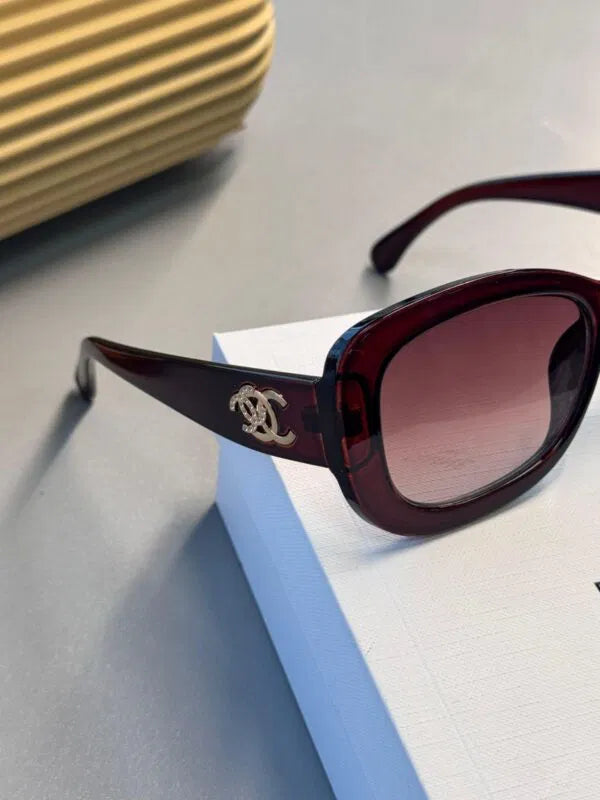Chanel CC Logo Güneş Gözlüğü- Koyu kahve degrade