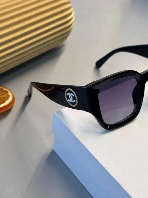 Chanel CC Kristalli Tortoise Güneş Gözlüğü- Siyah Degrade
