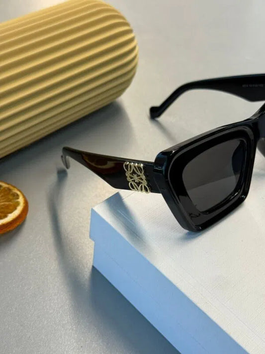 Loewe Anagram Bevelled LW Dikdörtgen Güneş Gözlüğü – Siyah
