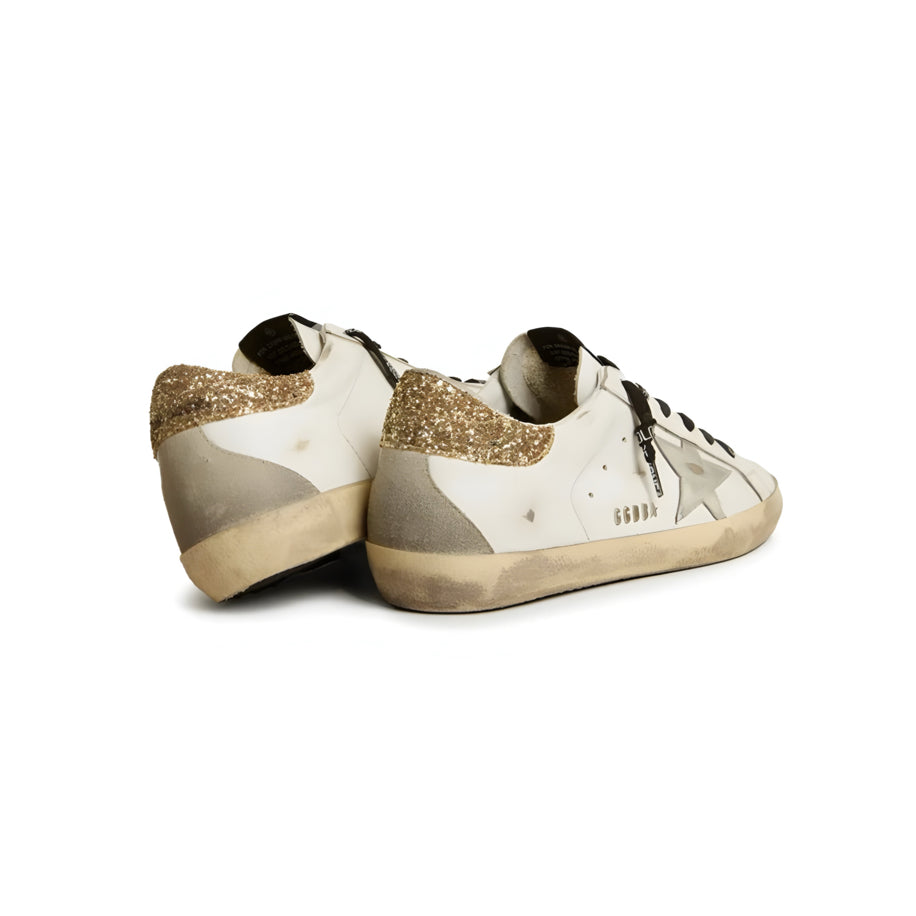 Golden Goose Super-Star with Glittery Heel (W)