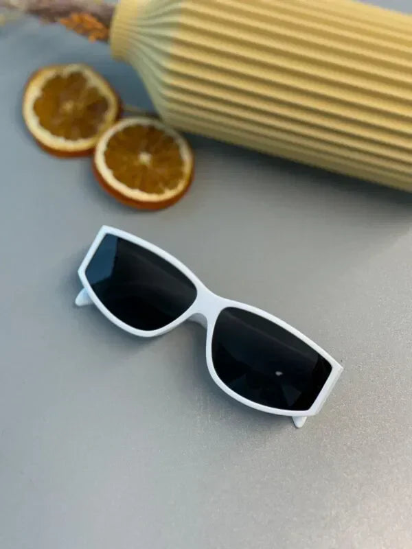 Celine Slim Rectangular Güneş Gözlüğü- Beyaz