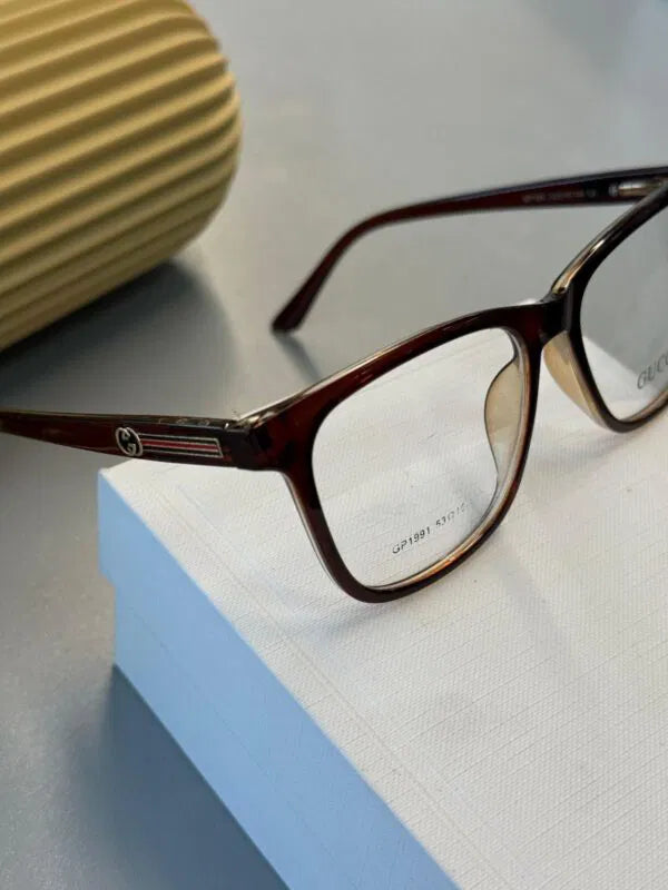 Gucci GP1991 Unisex Optik Gözlük – Kahve Transparan Asetat