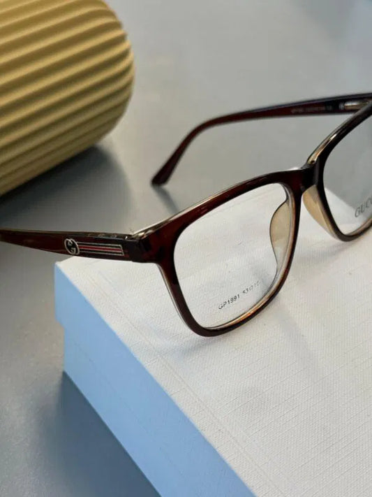 Gucci GP1991 Unisex Optik Gözlük – Kahve Transparan Asetat