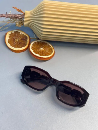 Gucci 5806 Hexagonal Güneş Gözlüğü- Vişne degrade