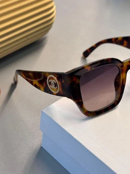 Chanel CC Kristalli Tortoise Güneş Gözlüğü- Kahve Degrade