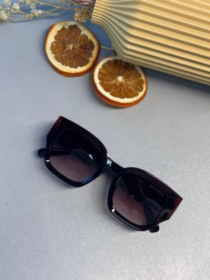 Chanel CC Kristalli Tortoise Güneş Gözlüğü- Vişne Degrade