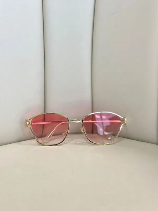 Mıu Mıu Metal Çerçeve Güneş Gözlüğü – Pembe