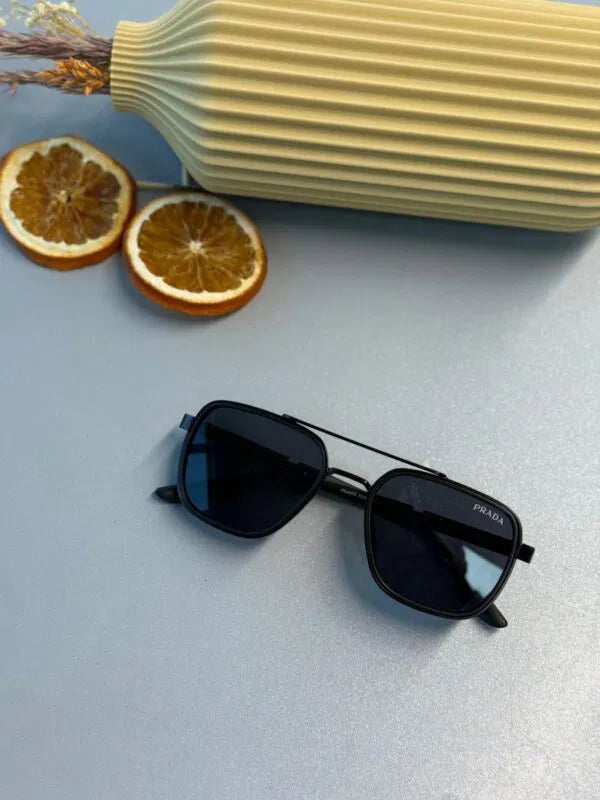 Prada PR 16VS Dikdörtgen Güneş Gözlüğü- Black