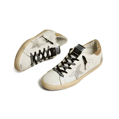Golden Goose Super-Star with Glittery Heel (W)
