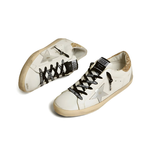 Golden Goose Super-Star with Glittery Heel (W)