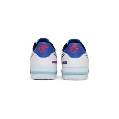Nike Air Force 1 React White Astronomy Blue Laser Crimson